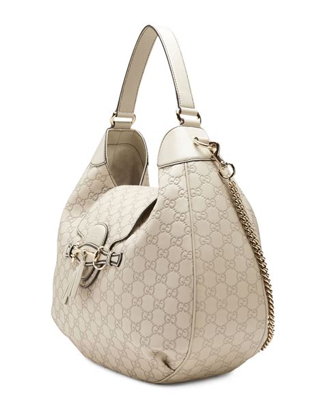 gucci guccissima white bag|gucci guccissima hobo bag.